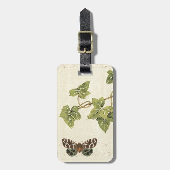 Leaves and a Butterfly Luggage Tag (Front Vertical)