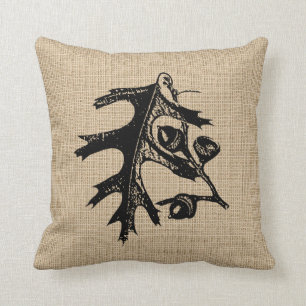 Leaves and Acorn Pillow