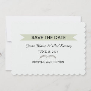 leaves and banner save the date