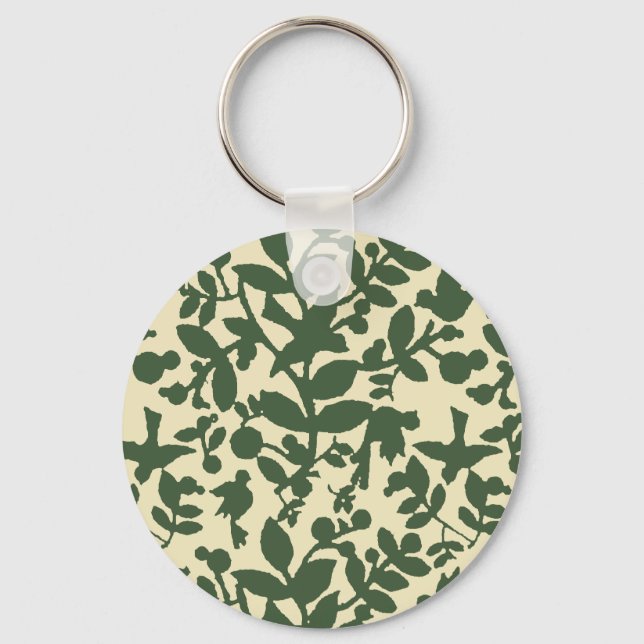 Leaves and birds key ring (Front)