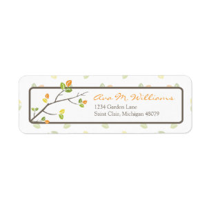 Leaves and Branches Address Label