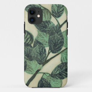 Leaves and Branches on Cream Background iPhone 11 Case