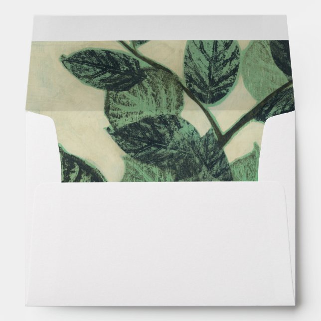 Leaves and Branches on Cream Background Envelopes (Back (Bottom))