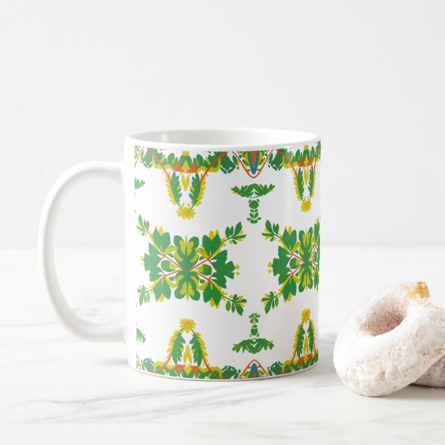 Leaves and Clouds Coffee Mug (With Donut)
