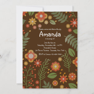 Leaves and Flowers Invitation