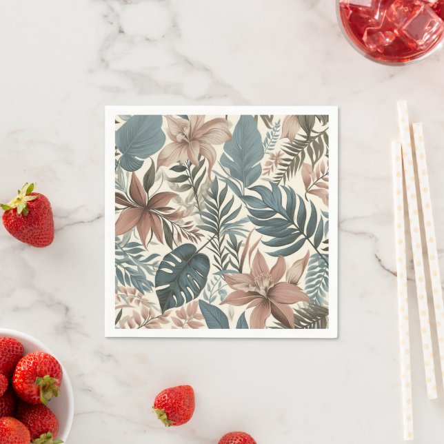 leaves and flowers napkin (Insitu)