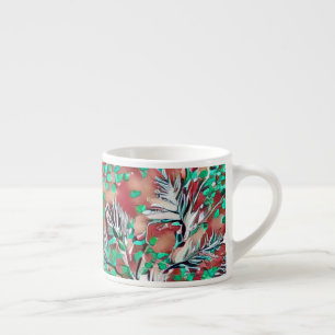 Leaves and plants - Modern pattern design Espresso Cup