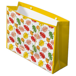 Leaves and Pumpkins Large Gift Bag