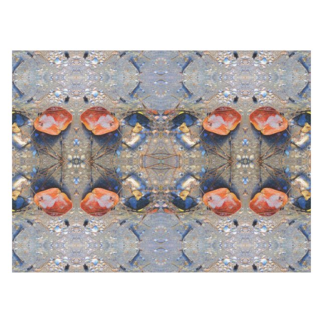 Leaves and Sea Shells Pattern, II Tablecloth (Front (Horizontal))