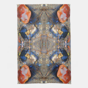 Leaves and Sea Shells Pattern II Tea Towel