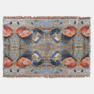 Leaves and Sea Shells Pattern, II Throw Blanket