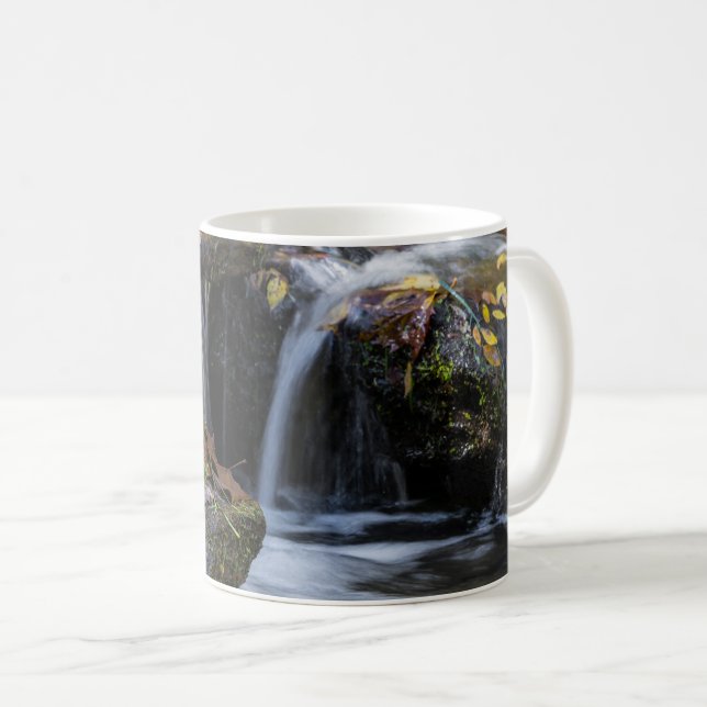 Leaves And Waterfalls Coffee Mug (Front Right)
