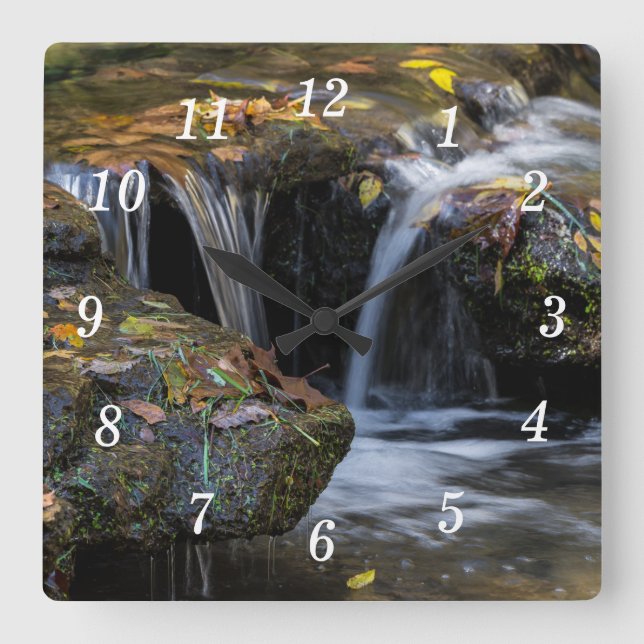 Leaves And Waterfalls Wall Clock (Front)