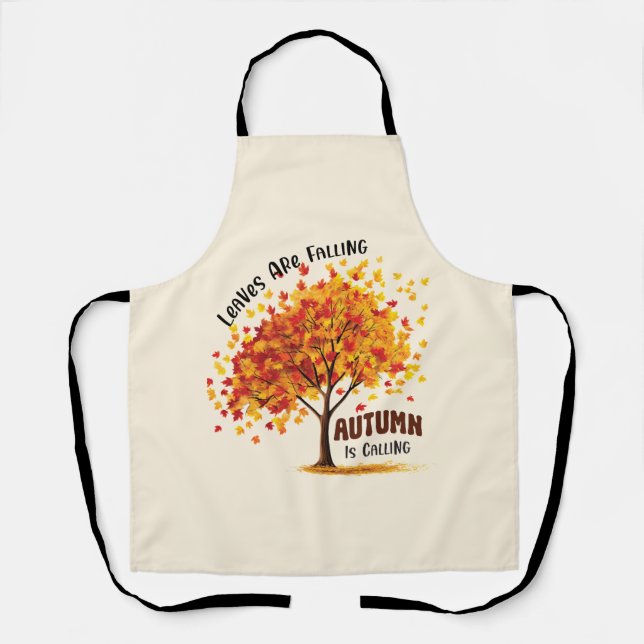 Leaves Are Falling, Autumn Is Calling – Cosy Fall  Apron (Front)