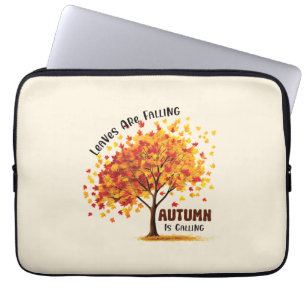 Leaves Are Falling, Autumn Is Calling – Cosy Fall  Laptop Sleeve