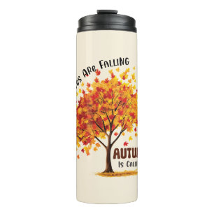 Leaves Are Falling, Autumn Is Calling – Cosy Fall Thermal Tumbler