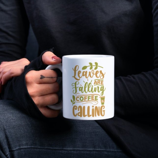 Leaves Are Falling & Coffee Calling Mug (Creator Uploaded)