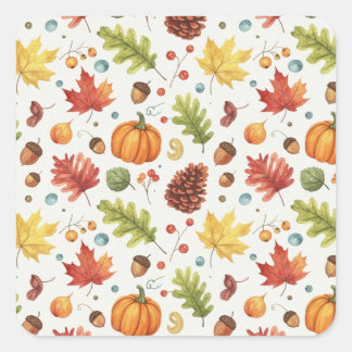 Leaves are Falling Square Sticker