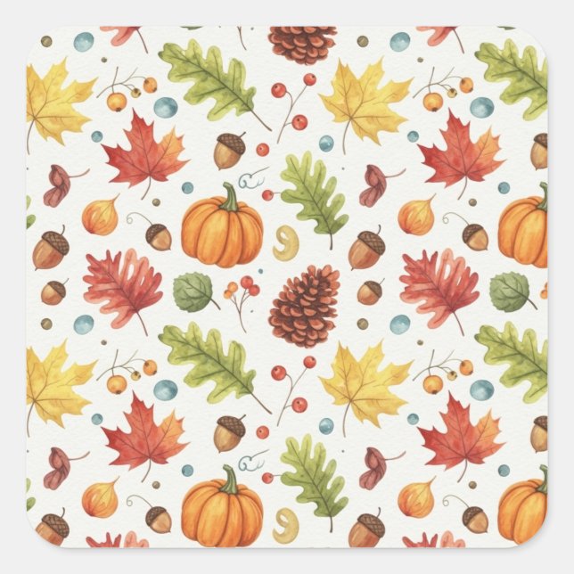 Leaves are Falling Square Sticker (Front)
