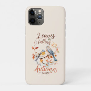 Leaves Are Falling –Whimsical Fall Birds & Foliage Case-Mate iPhone Case