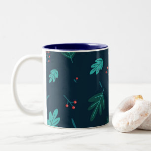 Leaves Art Two-Tone Coffee Mug