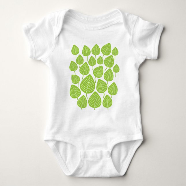 Leaves Baby Bodysuit (Front)