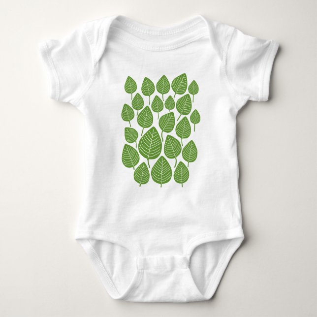 Leaves Baby Bodysuit (Front)