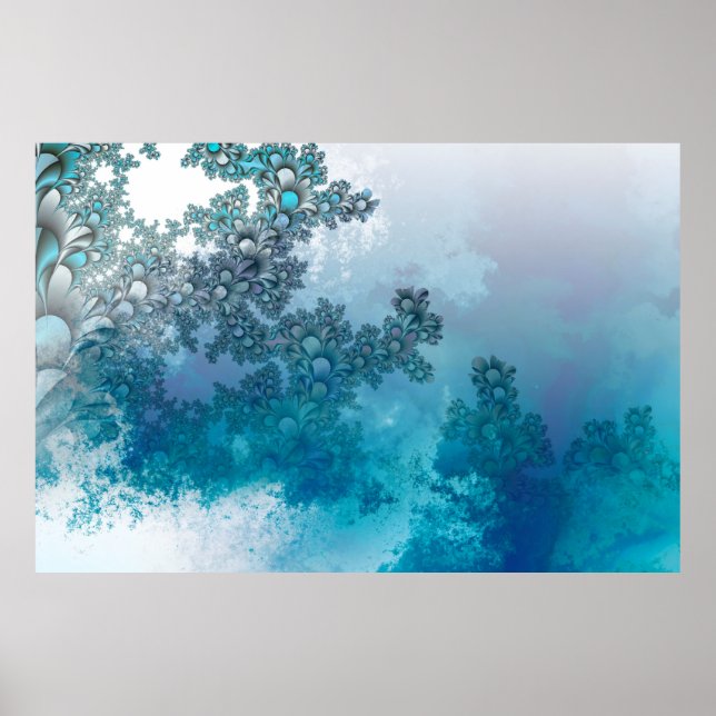 Leaves background leaf template poster (Front)