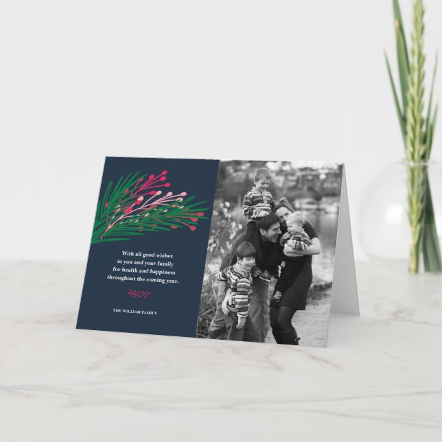 Leaves & Berries Greeting Cards (Front)