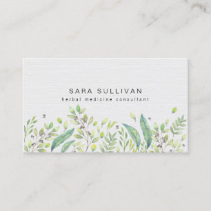 Leaves Berries Herbal Medicine Herbs Business Card