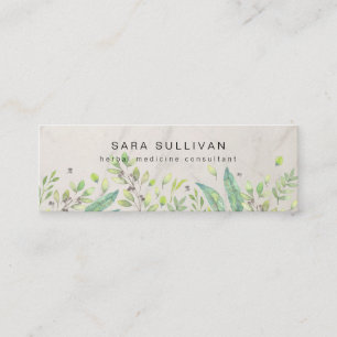 Leaves Berries Herbal Medicine Herbs Mini Business Card