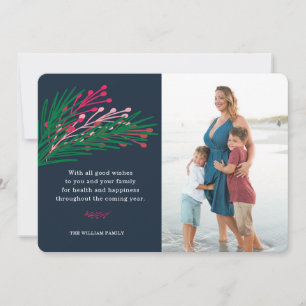 Leaves & Berries Photo Card