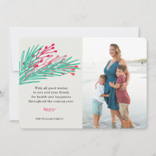 Leaves & Berries Photo Card