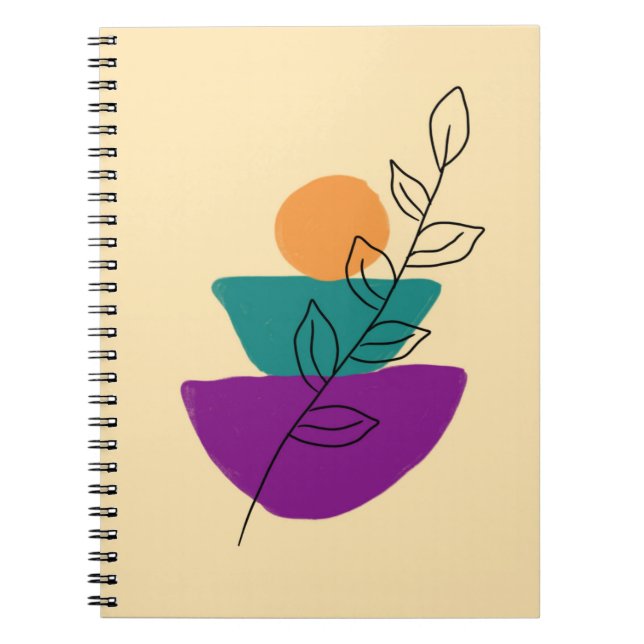 Leaves boho illustration  notebook (Front)