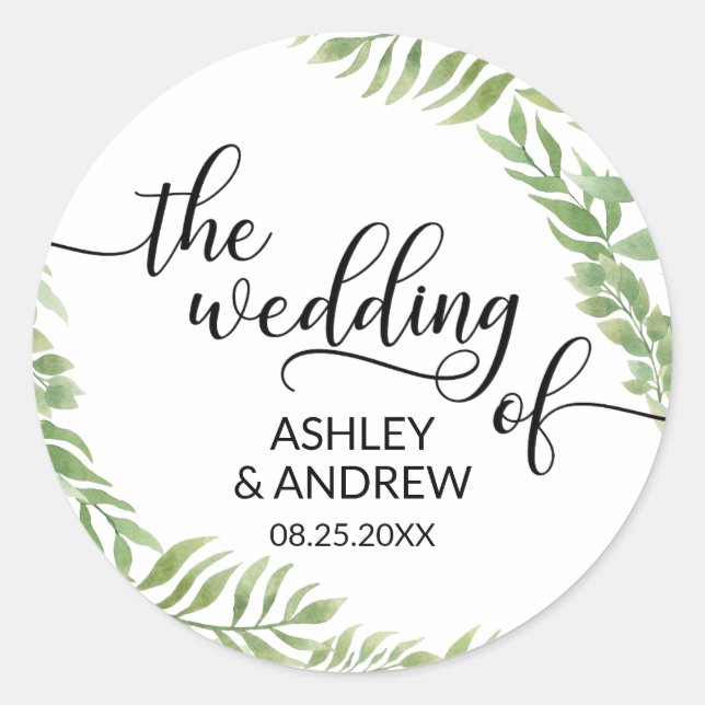 Leaves Botanical Wreath The Wedding of Seals (Front)