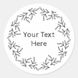 Leaves & Branches Classic Round Sticker