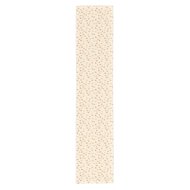 Leaves & Branches Light Autumn Acorns Cream Backgr Short Table Runner (Front)
