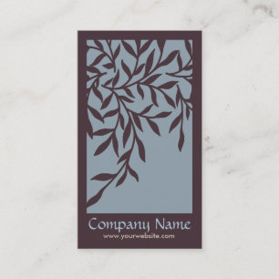 Leaves Business Card (Blue)