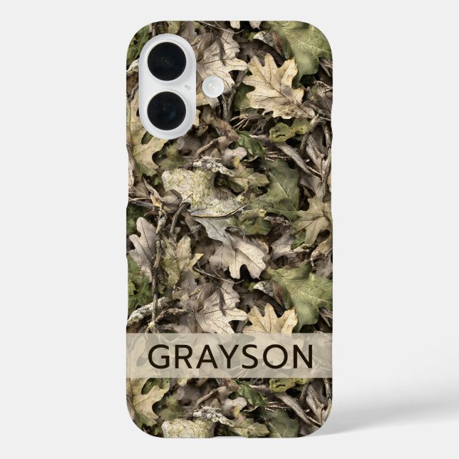 Leaves Camouflage Personalised Case-Mate iPhone Case (Back)