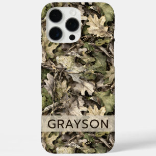 Leaves Camouflage Personalised iPhone 16 Pro Max Case