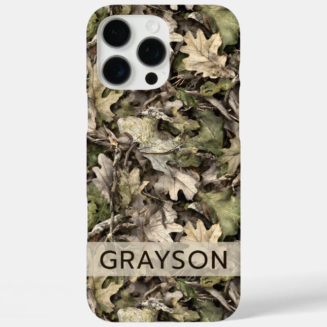 Leaves Camouflage Personalised Case-Mate iPhone Case (Back)