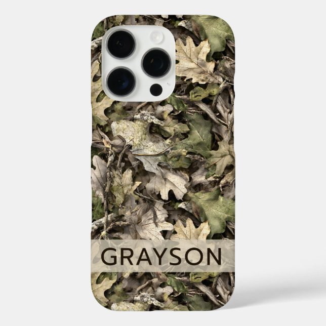 Leaves Camouflage Personalised Case-Mate iPhone Case (Back)