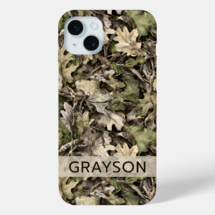 Leaves Camouflage Personalized iPhone 15 Mini Case