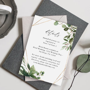 Leaves & Eucalyptus Gold LG 2 Enclosure Card