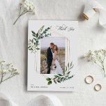 Leaves & Eucalyptus Gold Thank You Photo<br><div class="desc">Send your guests thanks with your beautiful & rustic Leaves & Eucalyptus Gold Thank You Photo card.</div>