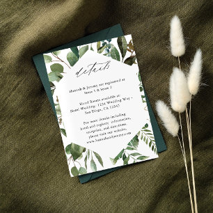 Leaves & Eucalyptus Rustic LG Enclosure Card