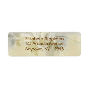 Leaves Floral Address Label