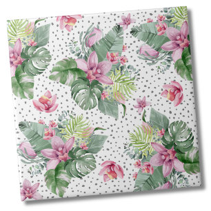 Leaves Floral Tropical Pattern Tile