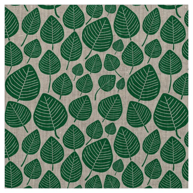 Leaves - Forest Green Fabric (Swatch)