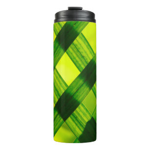 Leaves grass woven green plant thermal tumbler